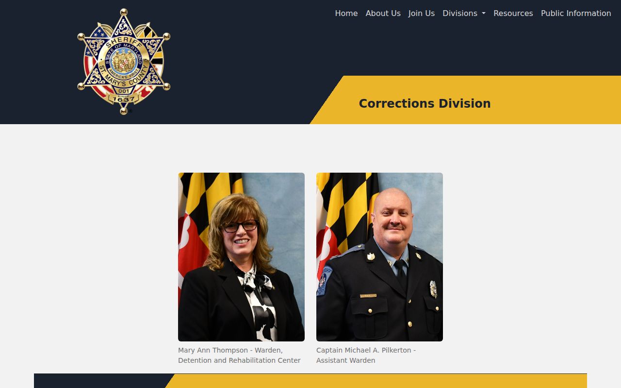 St. Mary’s County Detention and Rehabilitation Center release and corrections overview